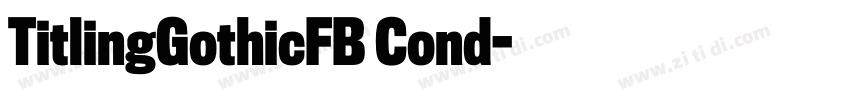 TitlingGothicFB Cond字体转换